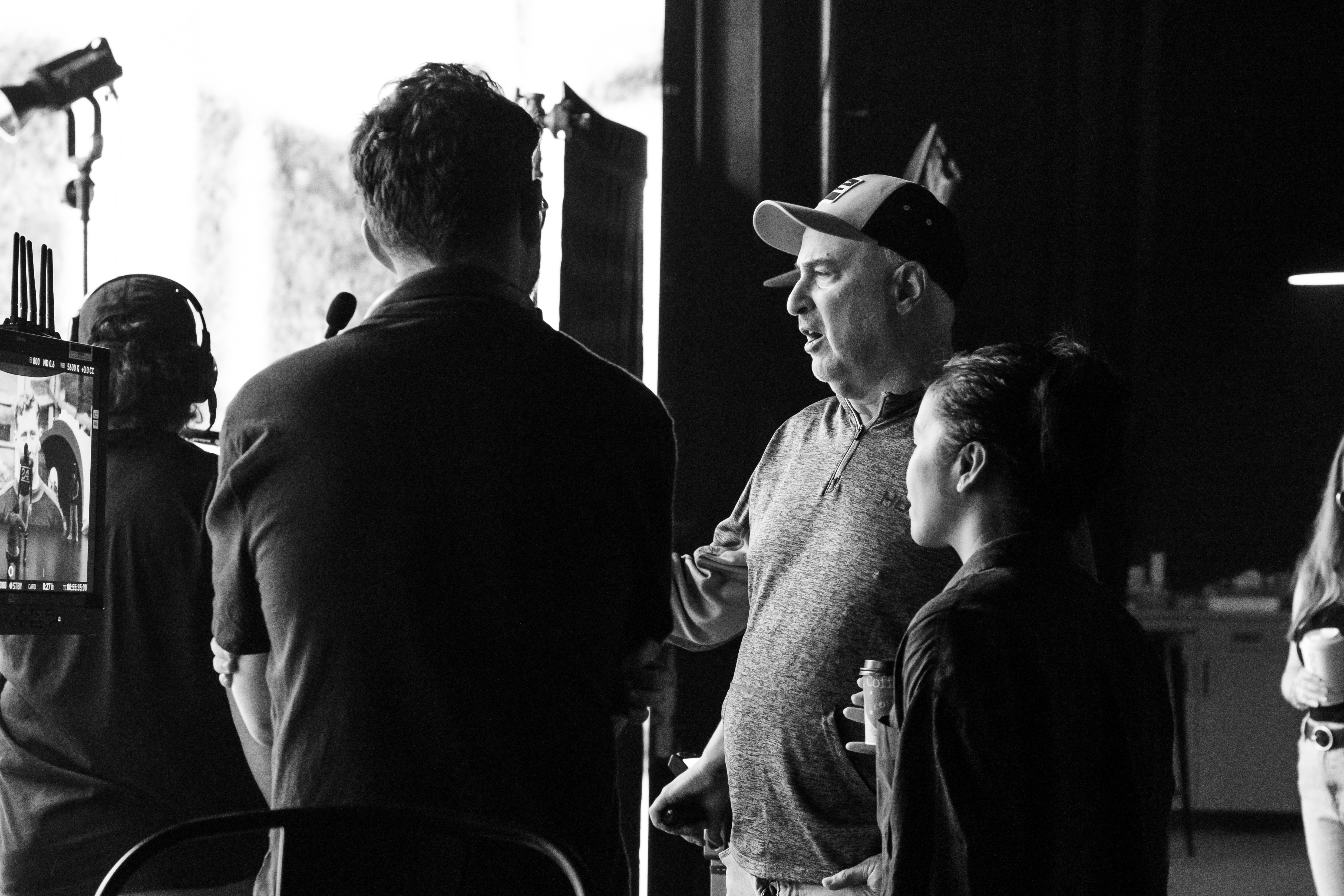 NY Giants B&W crew on set